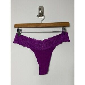 Victoria’s Secret Purple Lace Waist Thong Panty Size M